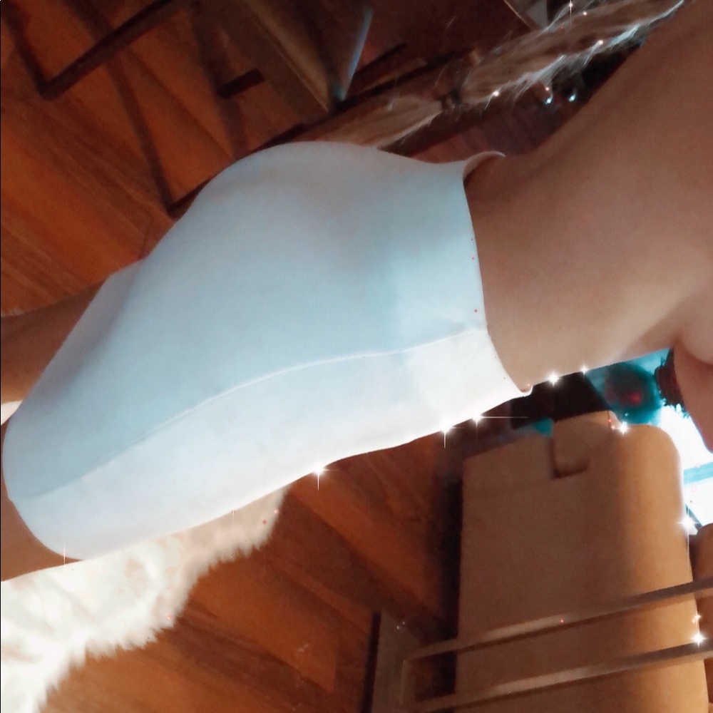 White mini skirt